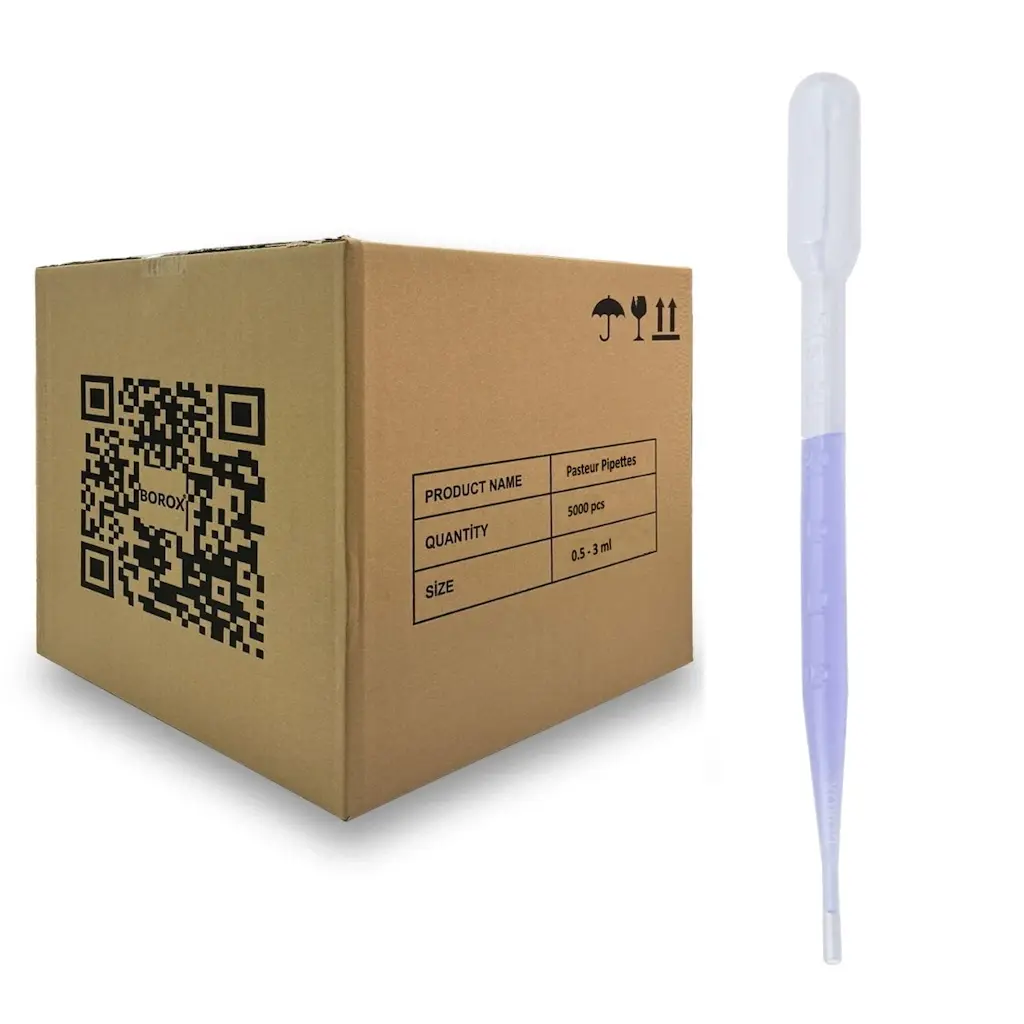 Borox Pastör Pipeti 0.5-3 ml (5000 Adet Koli)